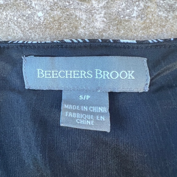 Breechers Brook Womens Y2K Fairycore Black Swirl Wrap Top Ruffle Blouse Small - Picture 2 of 8